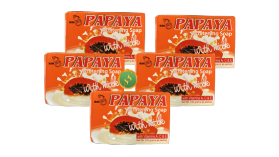 Papaya Whitening Soaps with Milk with Vit A, C &amp; E 135g